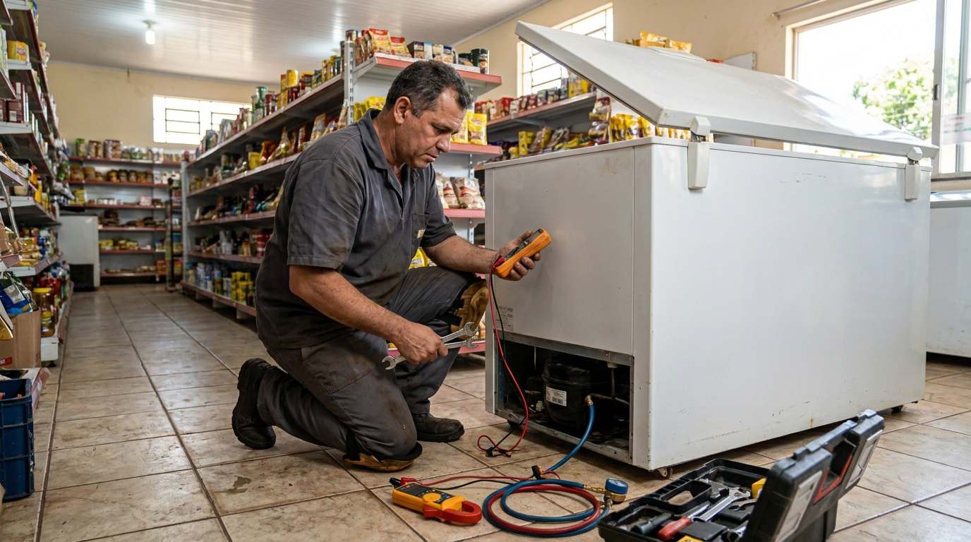 Freezer que não congela em Jaraguá do Sul‑SC